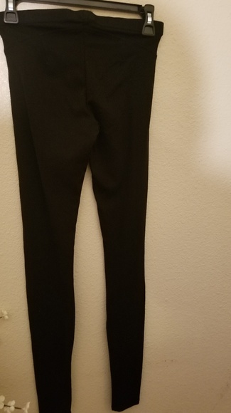 NWOT Helmut Lang Womens Black Stretch Leggings P - Picture 2 of 5